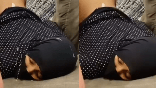Hijabi hijab woman ass gets cum all over